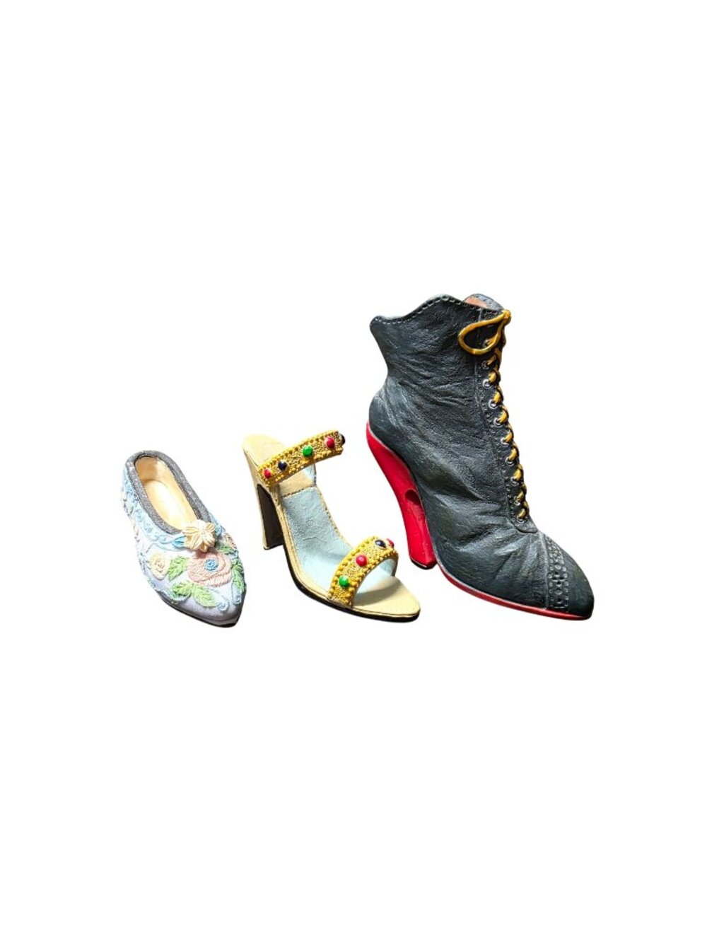 Vintage Womens Miniature Shoes Figurine Lot